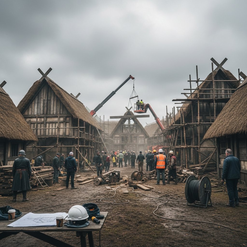 A Knight of the Seven Kingdoms Season 2 production set being prepared in Belfast