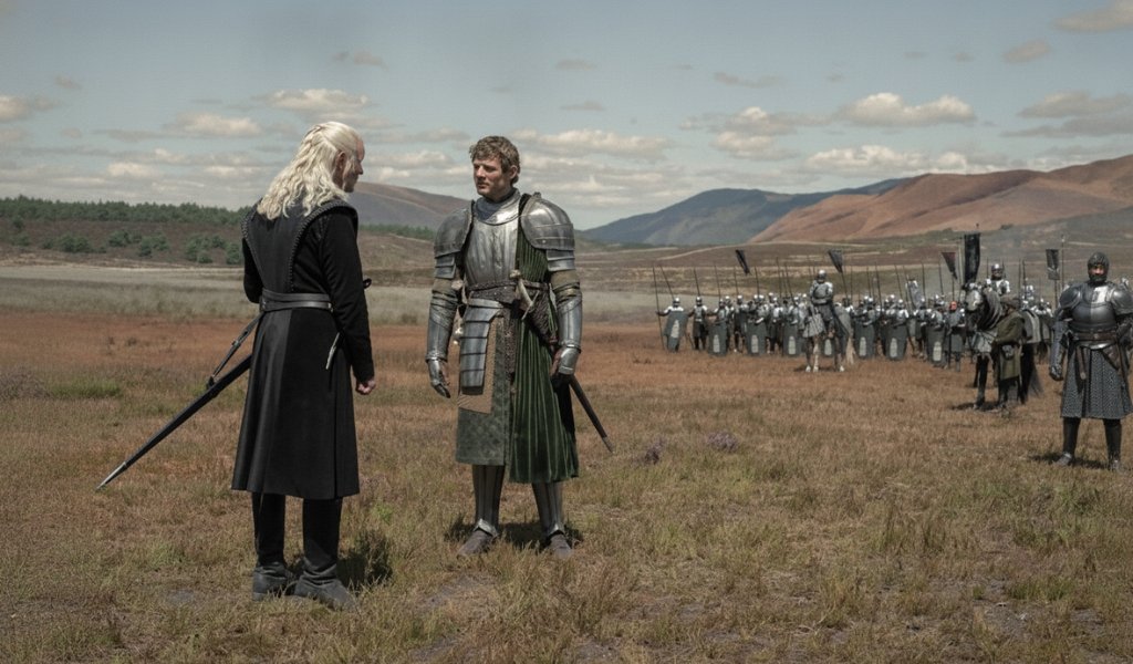 Daemon Targaryen confronting Lord Ormund Hightower in House of the Dragon Season 3 Episode 3