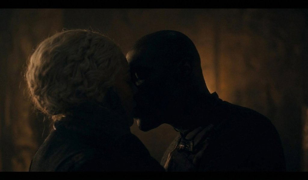 Baela Targaryen and Alyn of Hull sharing a kiss in House of the Dragon Season 3 Episode 6