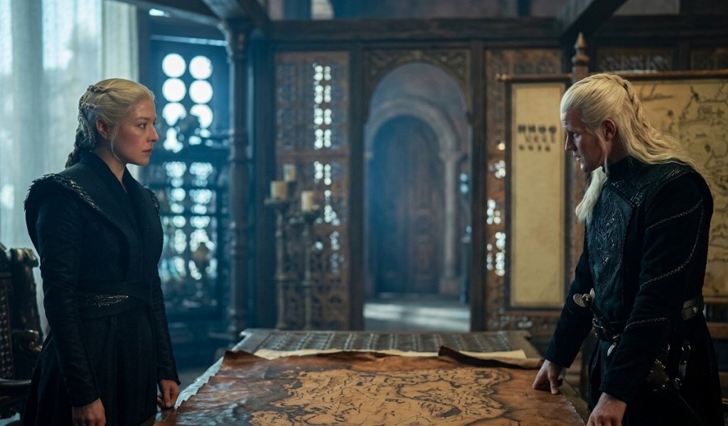 Tension rises between Daemon and Rhaenyra over the mysterious dragon rider of Sheepstealer.