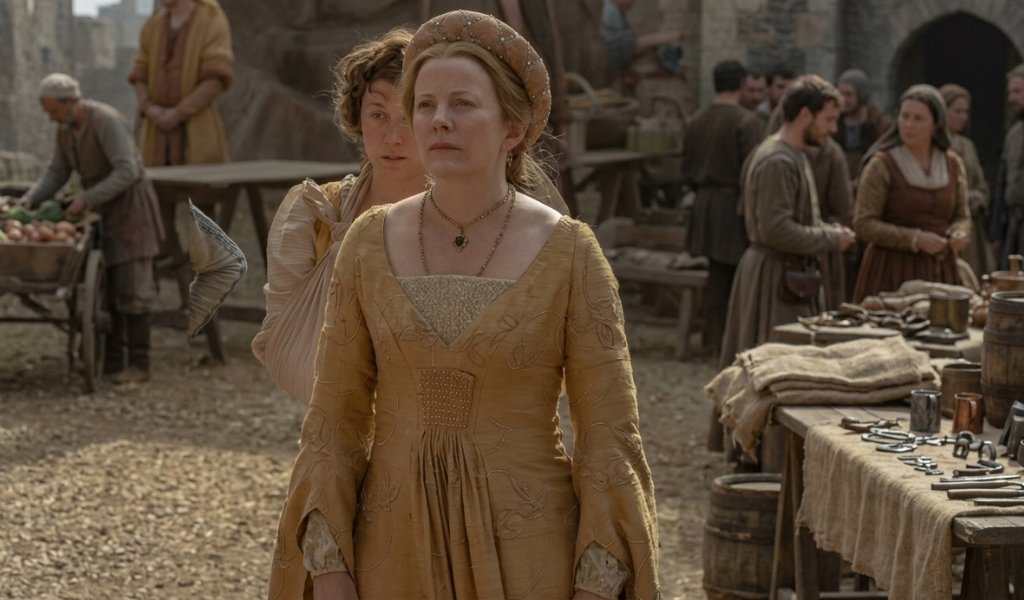 Lady Sharis Footly managing the aftermath and rebuilding of the Battle of Tumbleton