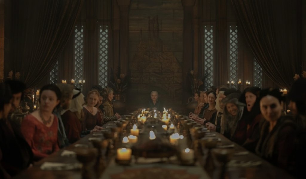 house of the dragon season 3 episode 3 review rhaenyra rat banquet scene close up
