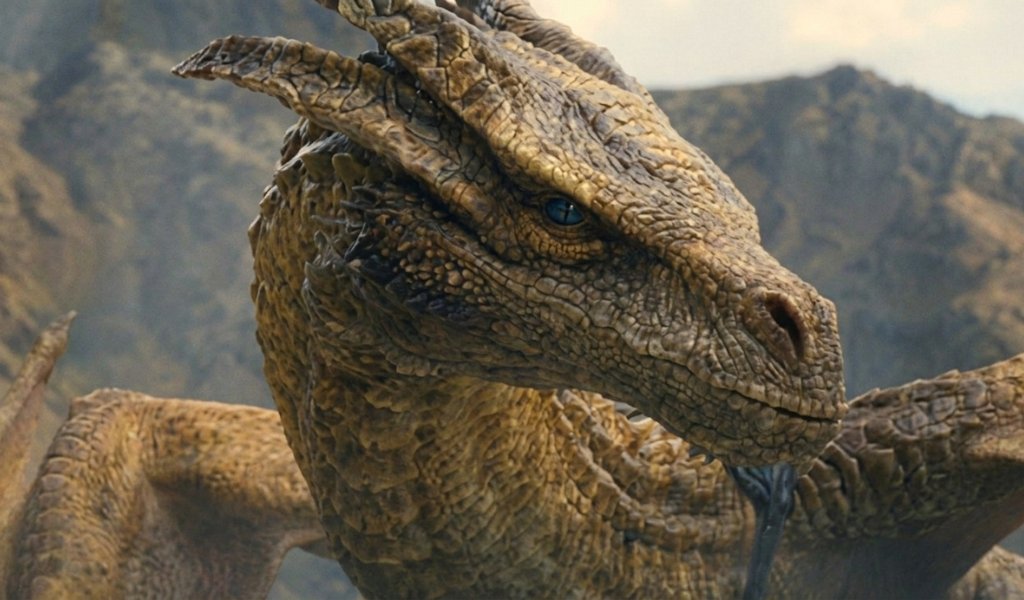 Rhaenyra Targaryen's dragon Syrax illustrating what happens to Joffrey in Fire and Blood.