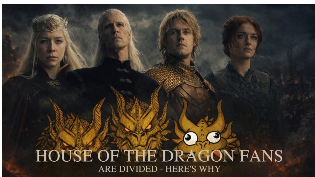 House of the Dragon fandom divided between Team Black and Team Green, shown with Rhaenyra Targaryen, Daemon Targaryen, Alicent Hightower, and the viral three-headed dragon meme