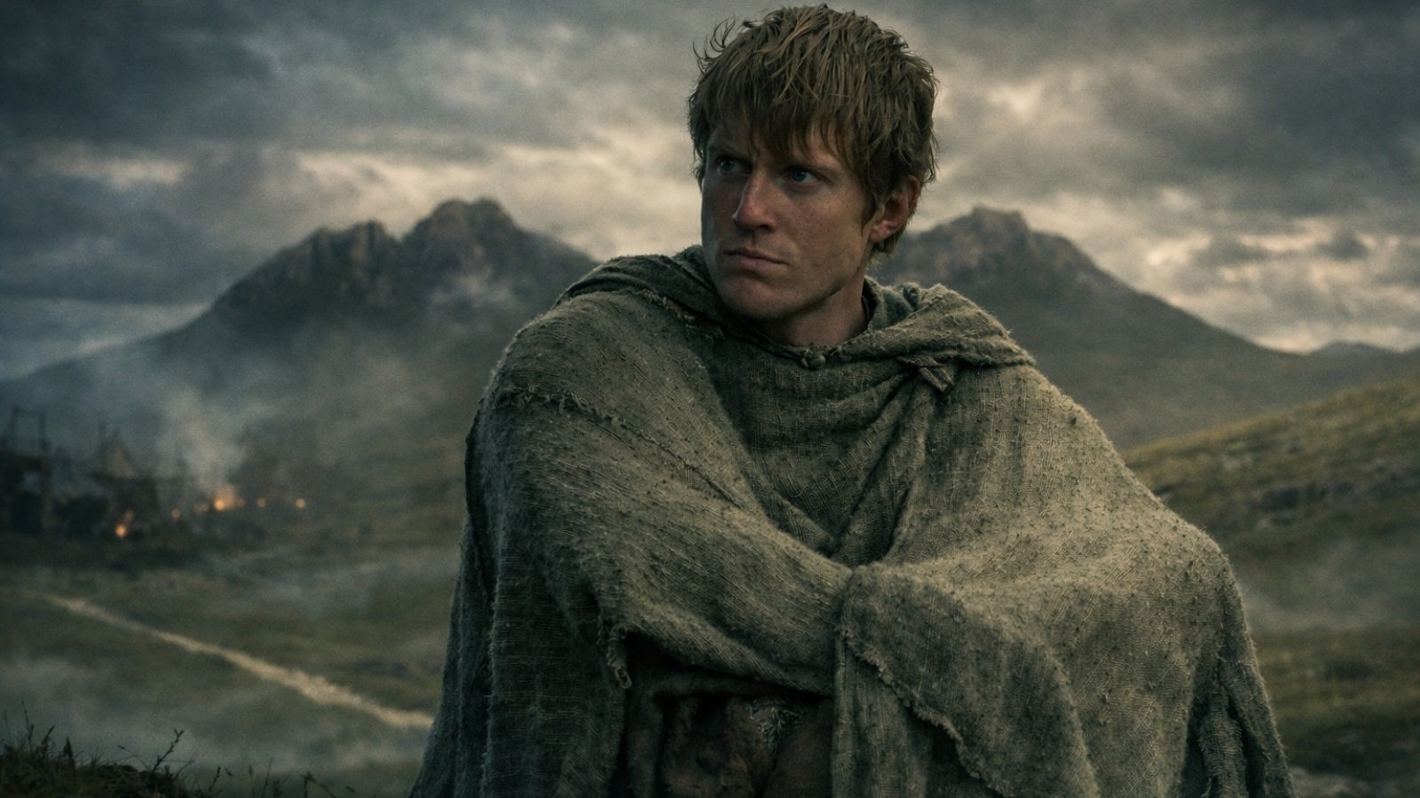 Dunk standing alone in the hills in A Knight of the Seven Kingdoms season 1 episode 6