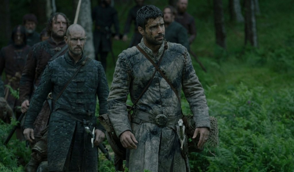 Fabien Frankel as Ser Criston Cole marching in the Riverlands, explaining how does criston cole die in house of the dragon.